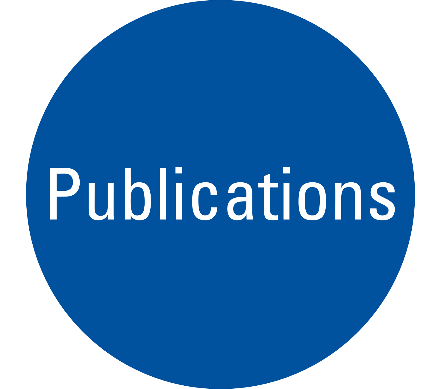 Blue circle with the text "publications"