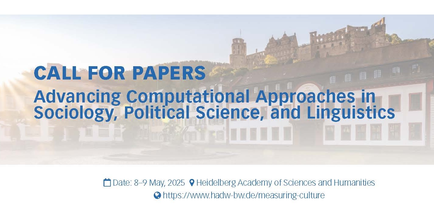 The words "Call for papers" in front of a blue sky of the city of Heidelberg.