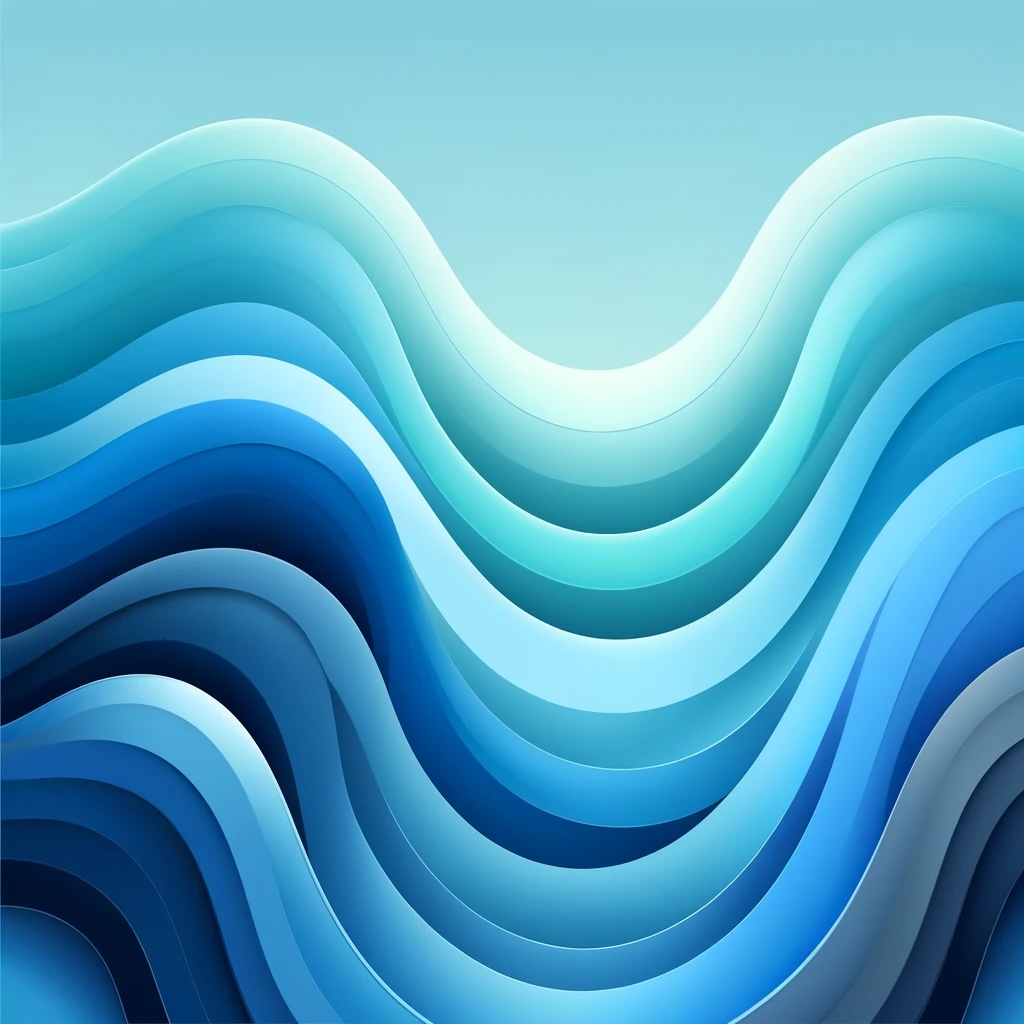 an abstract image featuring gradient transition between various shades of blue