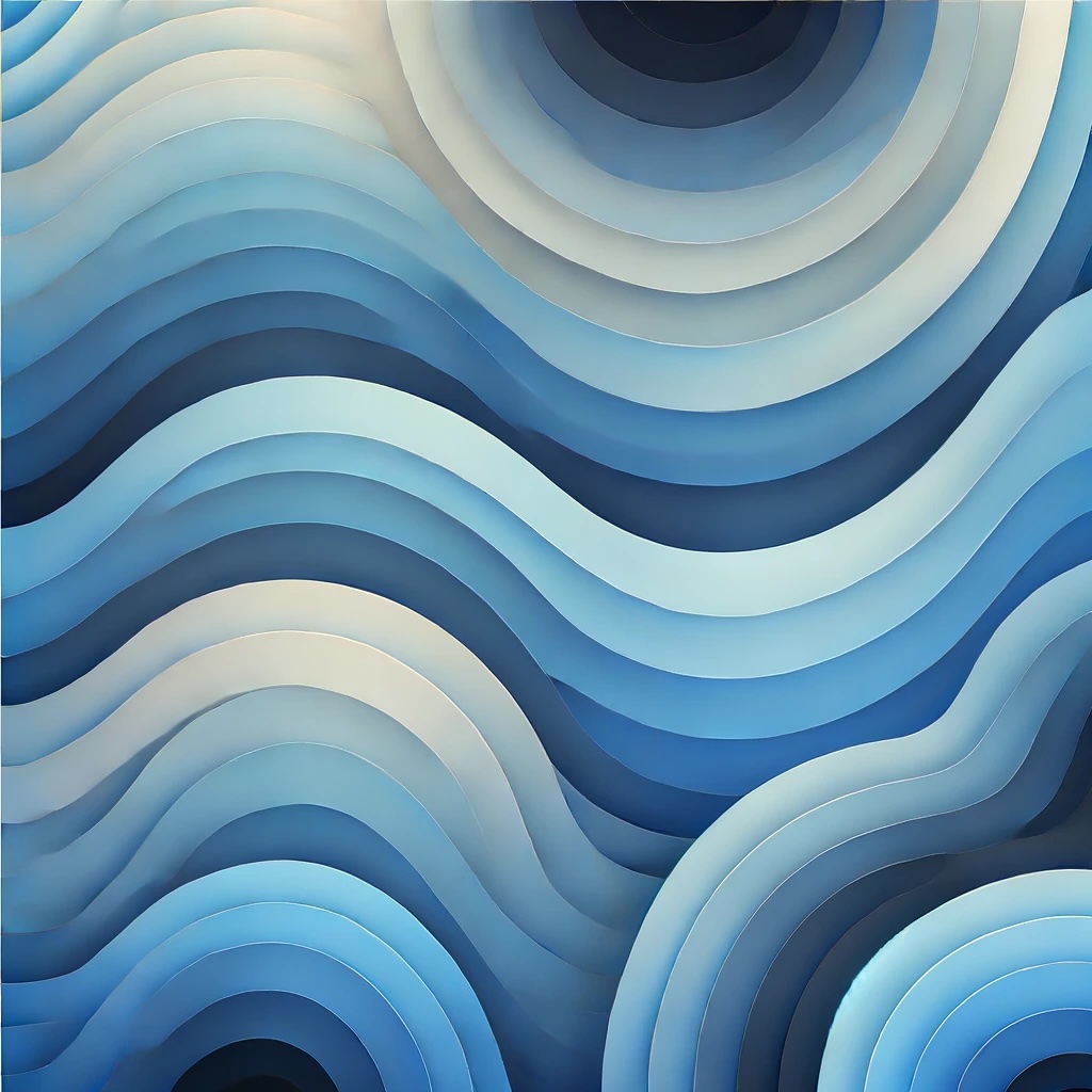 an abstract image featuring gradient transitions between various shades of blue